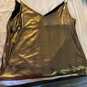 H&M Rose gold metallic tanktop